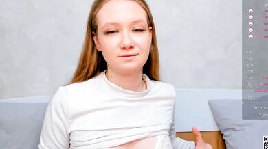 Ara Hallman strips down and gets her big tits oiled up for a steamy doggy-style session in POV