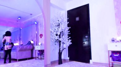 Zephirahabney goes wild in a cheap-privates Latin strip-tease with a big-ass-doggy-style toy