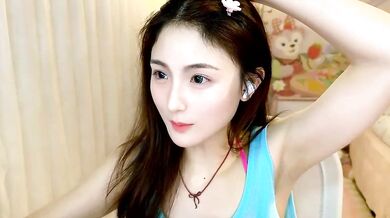 Naughty young Asian brunettes show off their dirty talk in steamy stripchat video