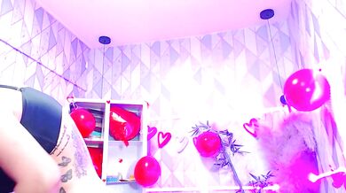 AsheyBaker: Petite Latina with tattoos strips & gives a sloppy BJ in public