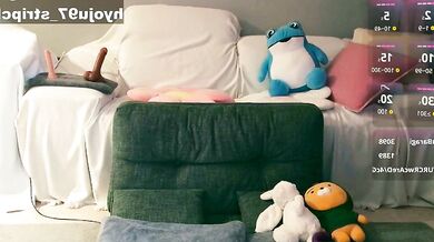 Interactive Korean MILFs roleplay as cosplay MILFs and humiliate each other with toys