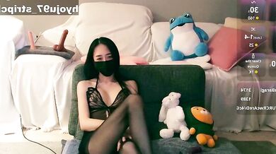 Interactive Korean MILFs roleplay as cosplay MILFs and humiliate each other with toys