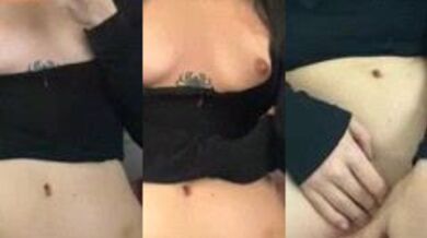 Anonimsl1t records herself playing with a dildo and vibrator in upskirt view