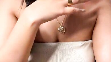 Watch Okaysimran get her ass and tits slammed hard in a wild cowgirl-style strip-tease on camera!