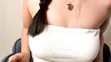 Watch Okaysimran get her ass and tits slammed hard in a wild cowgirl-style strip-tease on camera!