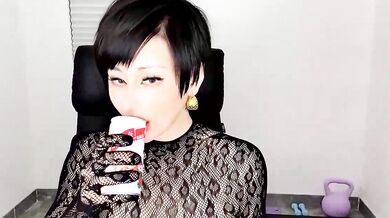 Watch Jin-SS, the sexy Asian office babe, strip and tease in a kinky solo session