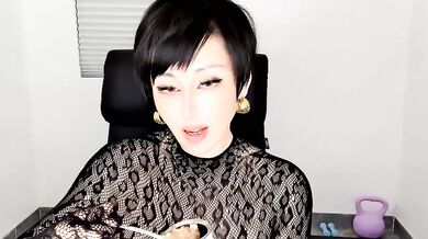 Watch Jin-SS, the sexy Asian office babe, strip and tease in a kinky solo session