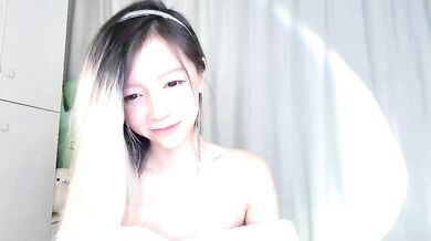 Ciri-CC's private stripchat with a young and medium-sized Asian cam girl in public