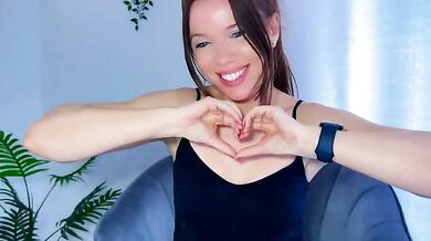 Petite brunettes Aithne strip down & tease in hot solo session on cam