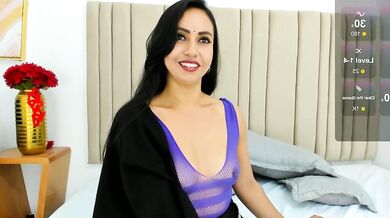 Adhitii's steamy strip-chat with her best friend ends in a hardcore POV cowgirl session