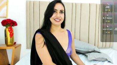 Adhitii's steamy strip-chat with her best friend ends in a hardcore POV cowgirl session