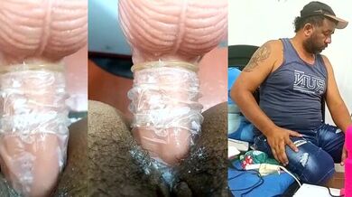 Hot_bunny2024's hot strip-chat cumshot on a big-ass camel-toe - big ass, anal, and more!