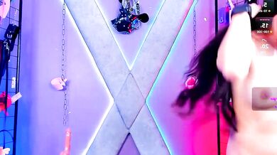 Watch mrcharlotte_queen_chloee in a wild Spanish-speaking group-sex fetish video with topless latin bab