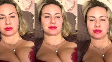 LanaShockk's steamy solo strip-chat with her favorite blonde milfs