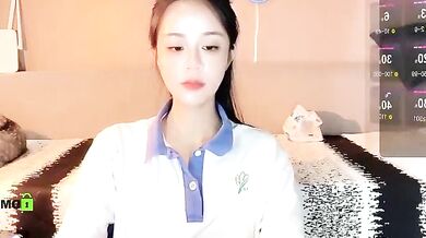 Watch as Asian babe strips, teases, and gives a steamy big-ass-young blowjob in a strip show