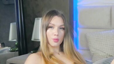 Watch how naughty ViolaFlirt handles a big white dildo in her hot teen ass and deepthroats like a pro!