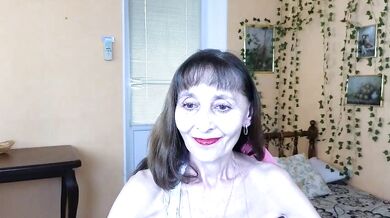 Angelina_Annual goes wild in hot role-play with cosplay granny and flashes on cam