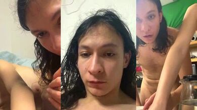 Akimguli's hot brunette babe gives a steamy footjob, licks, and squirts while getting her tight pussy fingered and l