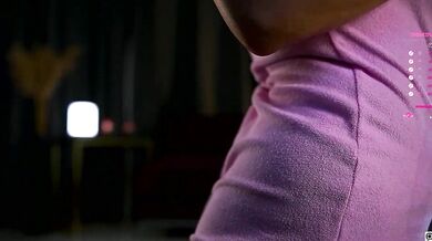 NancyHols strips down & gives a hot yoga-fueled striptease to her young stud