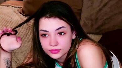 Alice_Deleon strips & spanks her young cuckold while showing off her massive white ass
