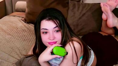 Alice_Deleon strips & spanks her young cuckold while showing off her massive white ass