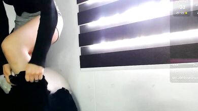 Maki_Zein, the petite-asian teen, gets fingered and fucked in doggy-style by her pierced-up cam