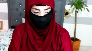 Jalima_sabag's tight ass gets pounded in nylon camel-toe by dildo and vibrator