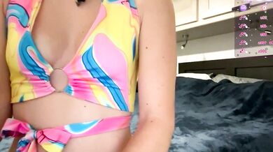 Interactive play with petite blonde American girl Lovense: petite blonde gets humiliated, upskirt dance, and blowjob with toys