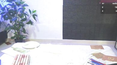 Loren Rosse strips and teases with a vibrator and dildo - petite brunettes in nylon!