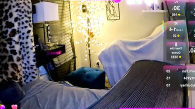 Petite brunettes strip down & get facialized in a steamy foot-fetish show