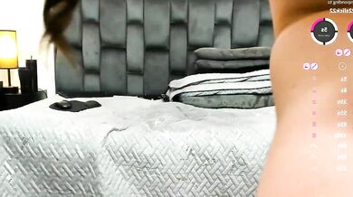 MartinaMadisson, the young big-ass-latin brunette, strips and gets wild with her young boy toy