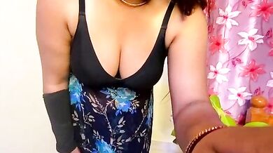 Curvy Indian teen LouleyRanii strips & teases before getting pounded from behind