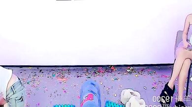 Watch this trimmed-asian babe with big tits & ass get her nipples and ass drilled in latex