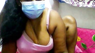 Selharsha, the Indian BBW, gives a dirty talk before getting her ass fingered and face creamed on cam