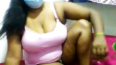 Selharsha, the Indian BBW, gives a dirty talk before getting her ass fingered and face creamed on cam