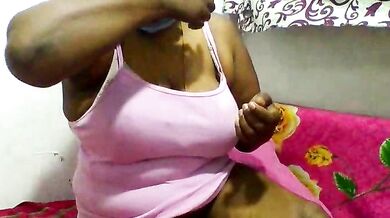 Selharsha, the Indian BBW, gives a dirty talk before getting her ass fingered and face creamed on cam