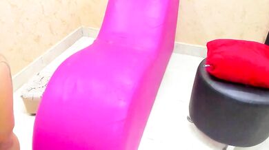 Watch Swinger_Station's steamy ebony twerk & pussy play with a big dildo in public!