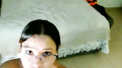 3littleschoolteens: Petite brunette gets her big-clit trimmed and fucked in cam2cam action