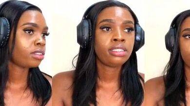 LuciousLips96's big tits get oiled up & spanked hard in her first ever anal video!