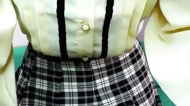 CateCast records and teases her cheap private teen in white lingerie