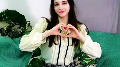 CateCast records and teases her cheap private teen in white lingerie