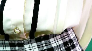 CateCast records and teases her cheap private teen in white lingerie