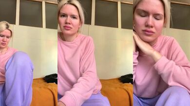 Keylili flaunts her massive tits while giving a deep-throat handjob to a stranger