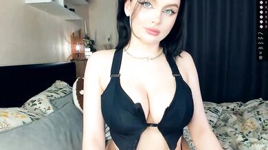 TefFfish humiliates her private parts with nipple-toy deepthroating and dildo play