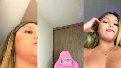 Watch young brunette striptease in her lingerie, then get pounded by a dildo-or-vibrator-hungry machine