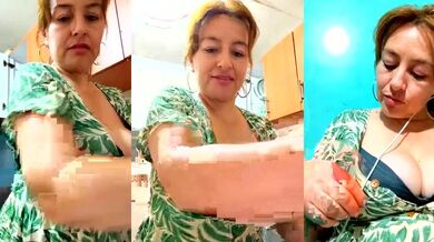 Dirty-talk Latina MILF Sussy_185 gets her big tits and ass fingered before squirting in HD