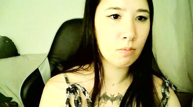 Japabaixinha records herself getting her small tits jizzed on while cuckold husband watches