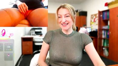 LegsLONG's office-appropriate anal cosplay gets wild with dildo and vibrator