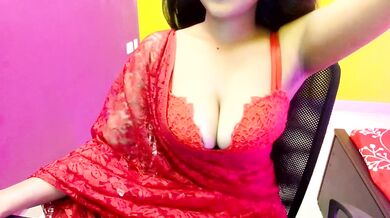 Arrpita's big tits and hairy ass get squirt-crazy as she gives a topless blowjob and fingerjob to her costumers