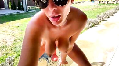 Graceful behind - Ravishing booty stunner gets naked & shows off her naked body